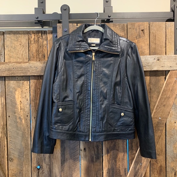 Michael Kors leather jacket - Picture 1 of 4